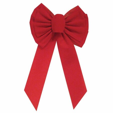 COOLCOLLECTIBLES 7358ACE 11 Loop Velvet Bow  Red - pack of 12, 12PK CO32316